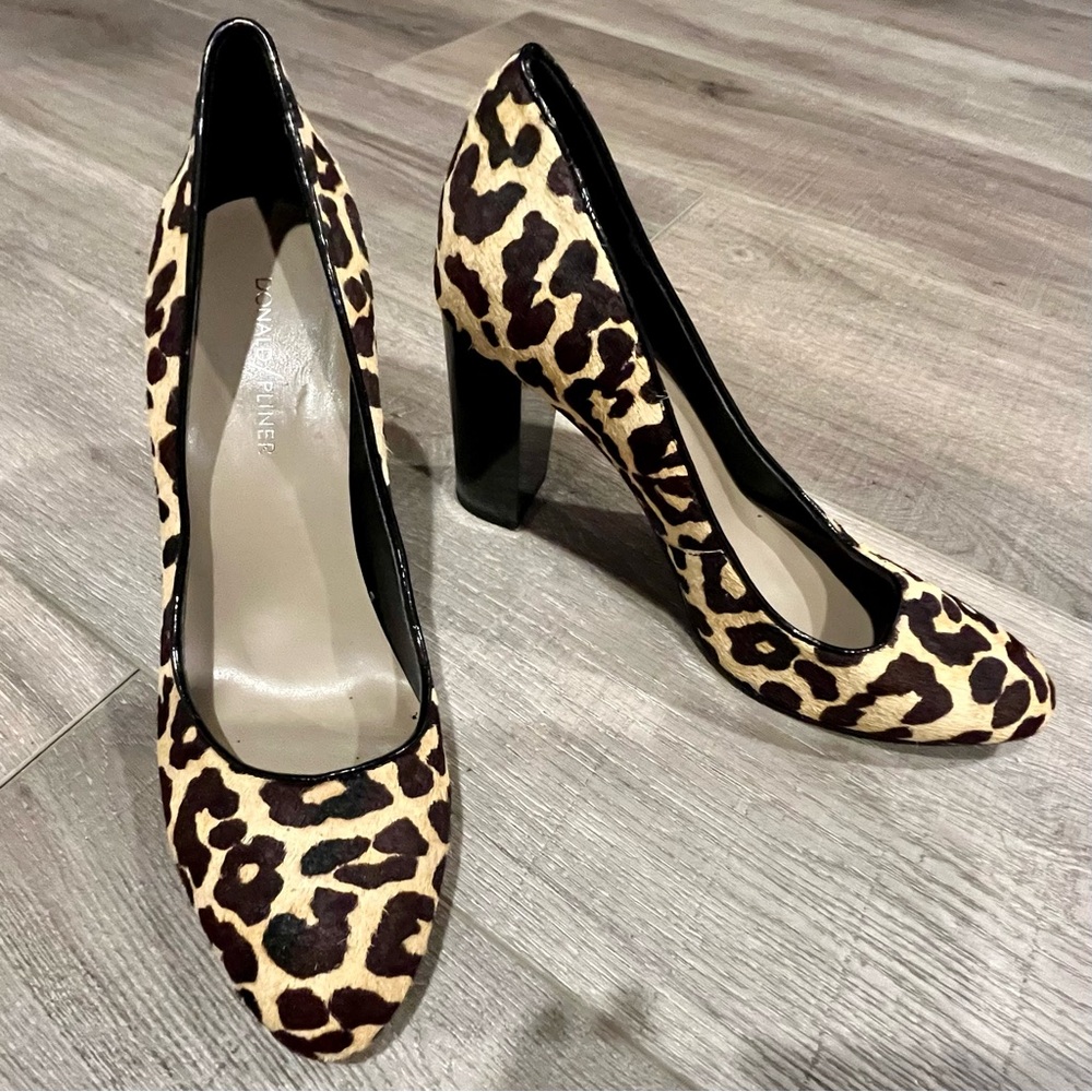 Donald Pliner Animal Print Calf Hair Heels